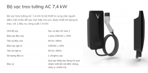 Read more about the article Sạc VinFast VF e34 tại nhà linh hoạt với bộ sạc treo tường 7,4kW